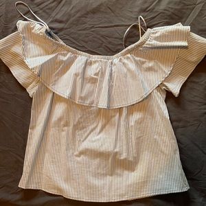 Potter’s Pot blue and white striped top